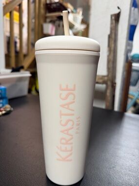 Kérastase Paris Cream Travel Tumbler - Light Peach Logo